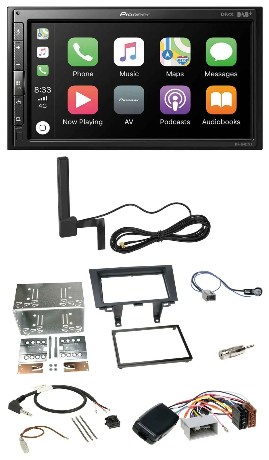 Автомагнитола Pioneer 2DIN Bluetooth, DAB, USB для Honda CR-V 2006–2012