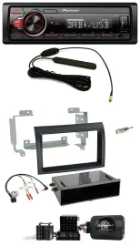 Pioneer MP3 DAB 1DIN Lenkrad USB Autoradio für Fiat Ducato 06-08 schwarz