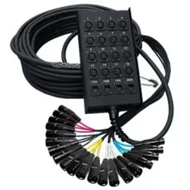 Multi Channel Stage Snake XLR Inputs and Returns 8x4 50 feet