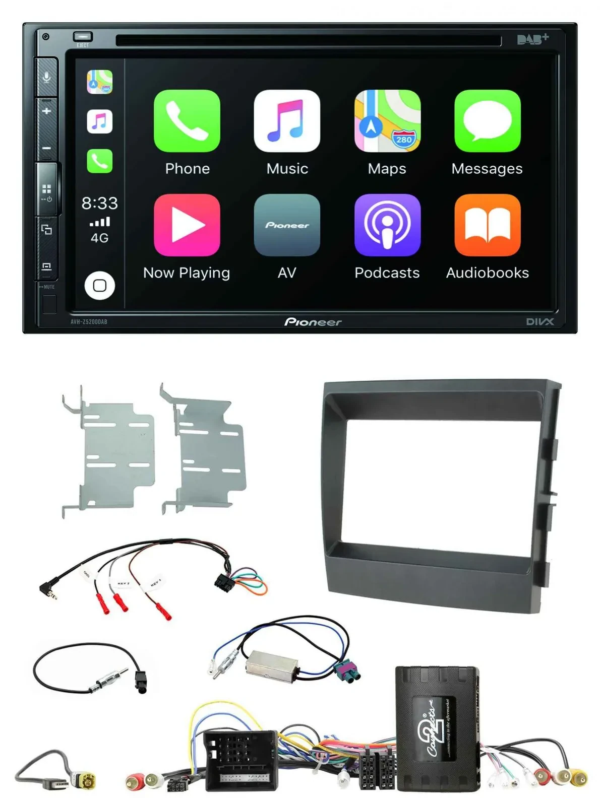 Автомагнитола для Porsche Panamera 2009–2016 Pioneer DVD 2 DIN DAB, Bluetooth, USB