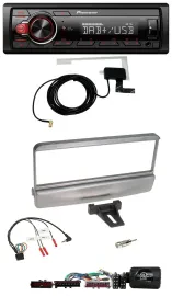 Автомагнитола Pioneer 1-DIN, MP3, DAB, USB, для Ford Mondeo 2000–2002, серебристая, с управлением на руле