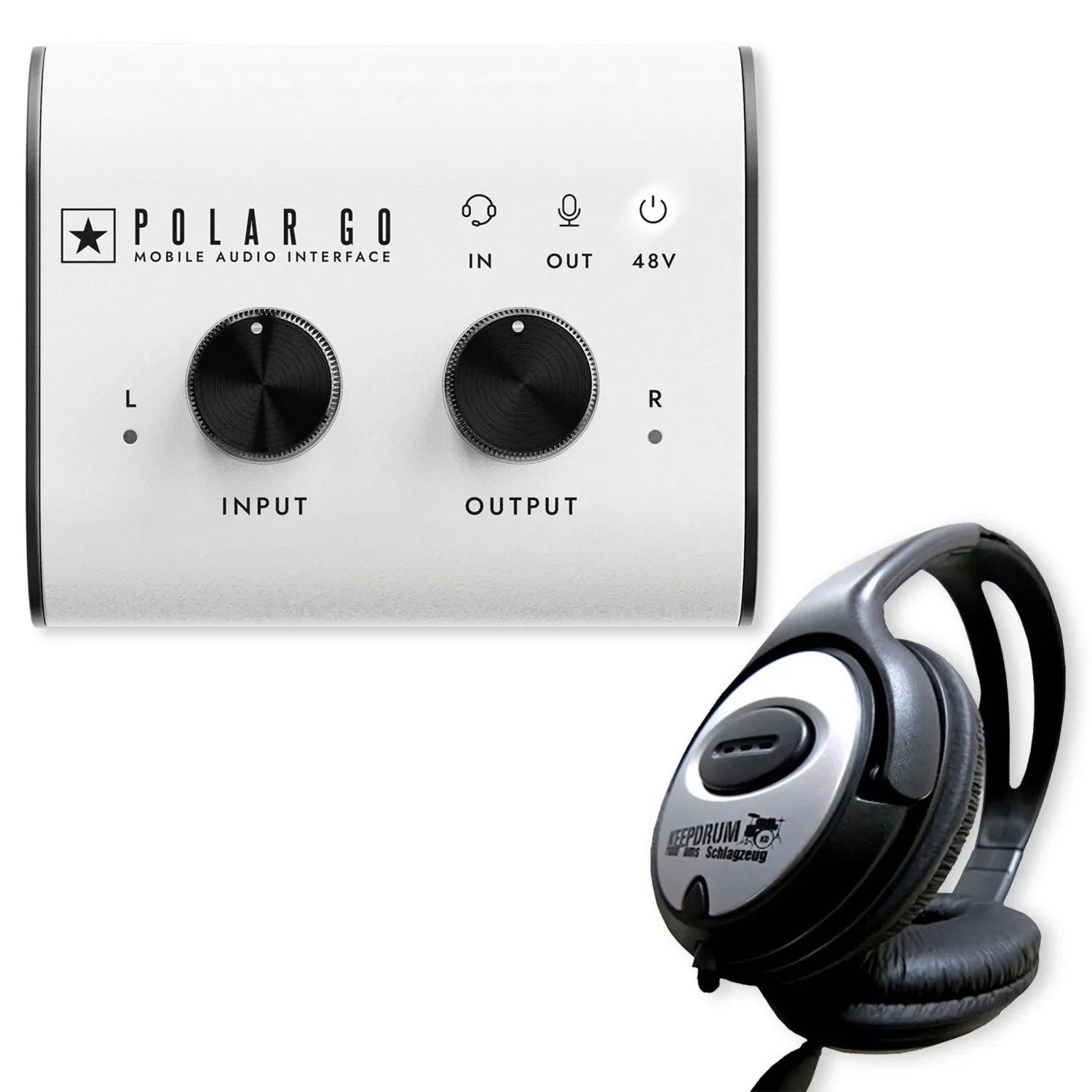 Blackstar Polar GO mobiles 2-Kanal Audio-Interface mit keepdrum Kopfhörer