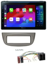 Pioneer Bluetooth DAB MP3 USB Autoradio für Renault Twingo 07-12 beige-grau