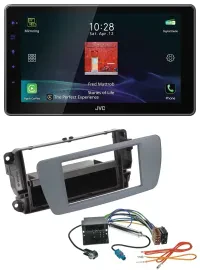 JVC DAB MP3 Bluetooth USB Autoradio für Seat Ibiza (ab 08) conemaragrau