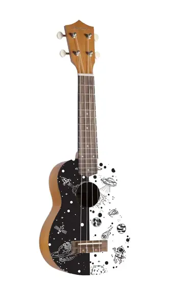 Укулеле Bamboo BU-21 Black Galactica с чехлом