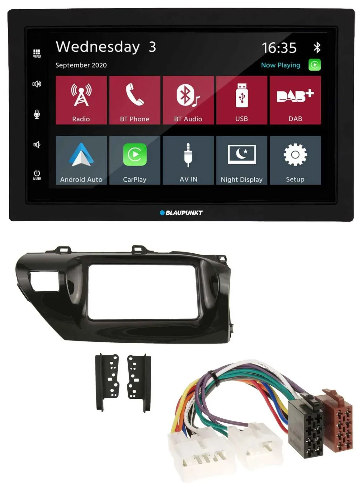 Blaupunkt 2DIN MP3 USB Bluetooth DAB Autoradio für Toyota Hilux (2015-2020)