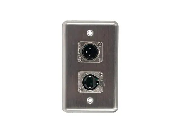 Elite Core Duplex Wall Plate w/1 Tactical Ethernet and 1 XLR Male Connections...