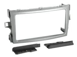 Radioblende Doppel DIN Autoradio für Toyota Verso 2009-2018 silber