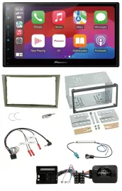 Автомагнитола Pioneer 2DIN, DAB, USB, Bluetooth, поддержка управления на руле для Opel Corsa D, Astra H, Zafira