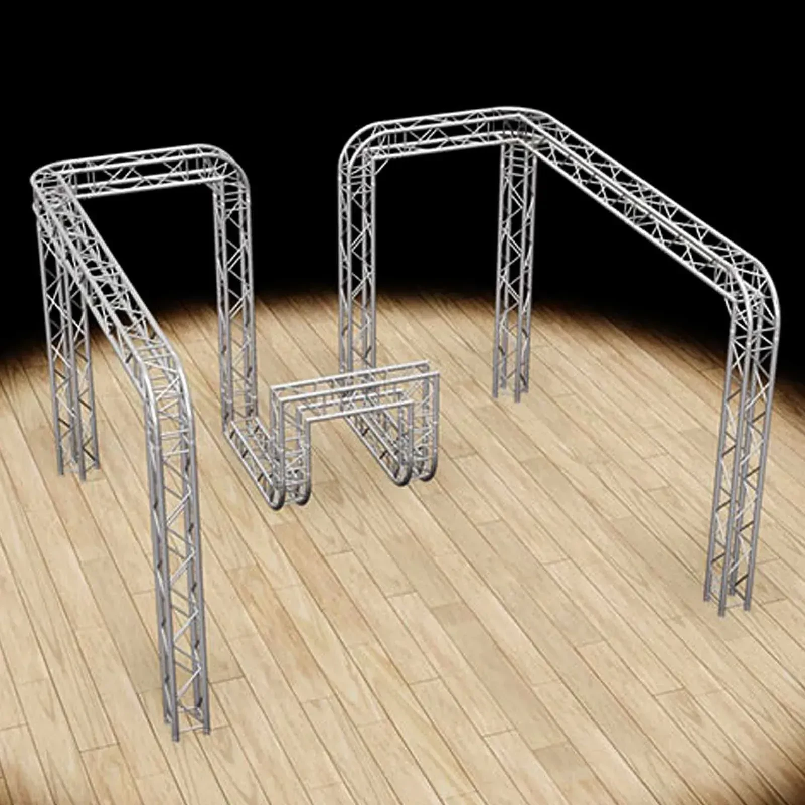 Сценическая ферма для выставок Global Truss F34 Box Truss TB-16X15X10-F34-001 16'x15'x10' со встроенным киоском