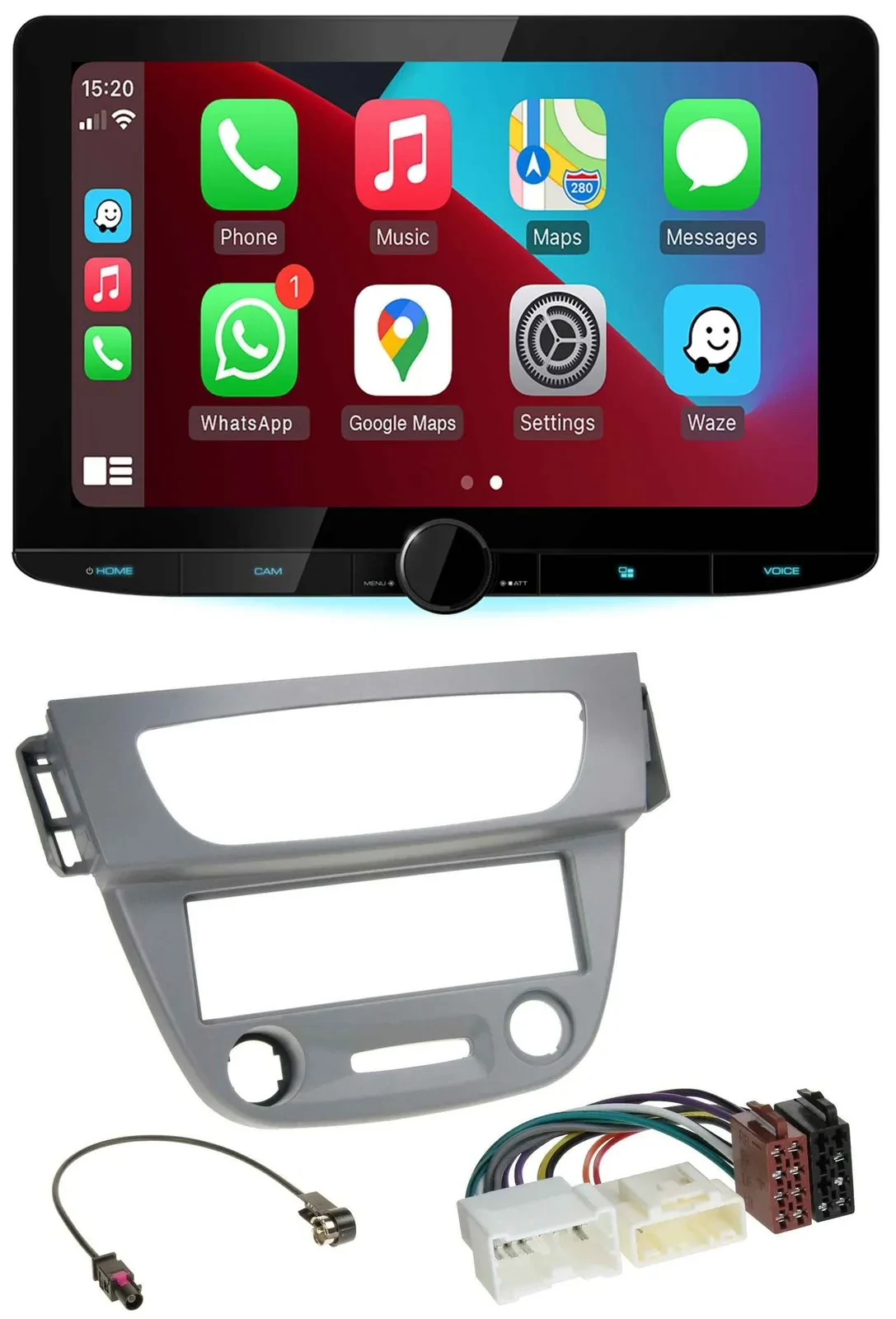 Kenwood MP3 USB DAB Bluetooth Autoradio für Renault Megane 3 (12-14) - grau