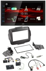 JVC USB Bluetooth Lenkrad DAB 2DIN Autoradio für Jeep Renegade ab 2015
