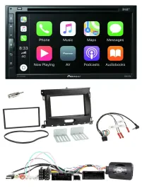 Pioneer DVD 2DIN Lenkrad DAB Bluetooth USB Autoradio für Ford Ranger XL ab 02/20