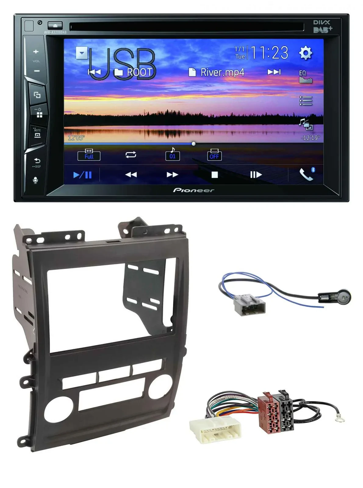 Pioneer Bluetooth 2DIN USB DVD DAB MP3 Autoradio für Nissan Xterra 2009-2011