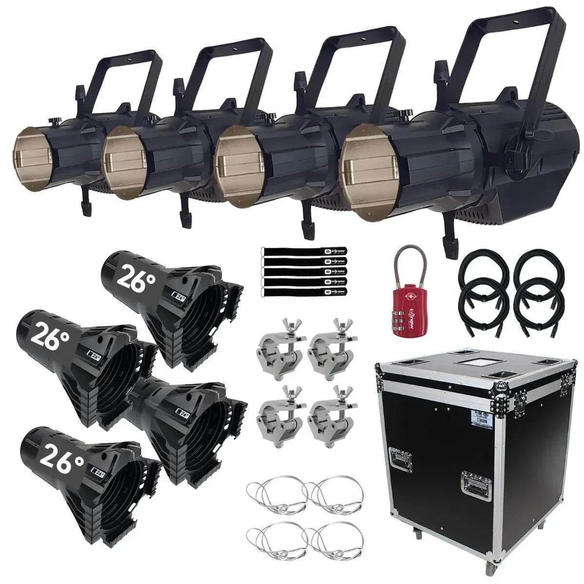 Светодиодный прибор Blizzard Lighting Aria Profile WW LED с аксессуарами (4 штуки)