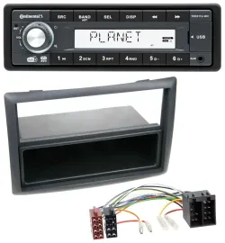 Continental MP3 AUX USB DAB 1DIN Autoradio für Renault Megane Scenic ab 07 schwa