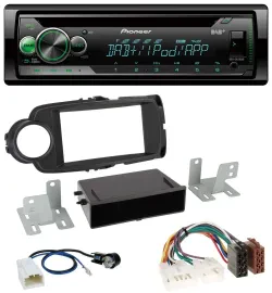 Pioneer USB MP3 DAB AUX CD Autoradio für Toyota Yaris (11-14) - schwarz