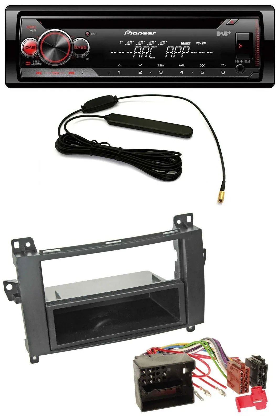 Pioneer CD USB AUX DAB MP3 Autoradio für Mercedes B-Klasse (T245, 05-11)