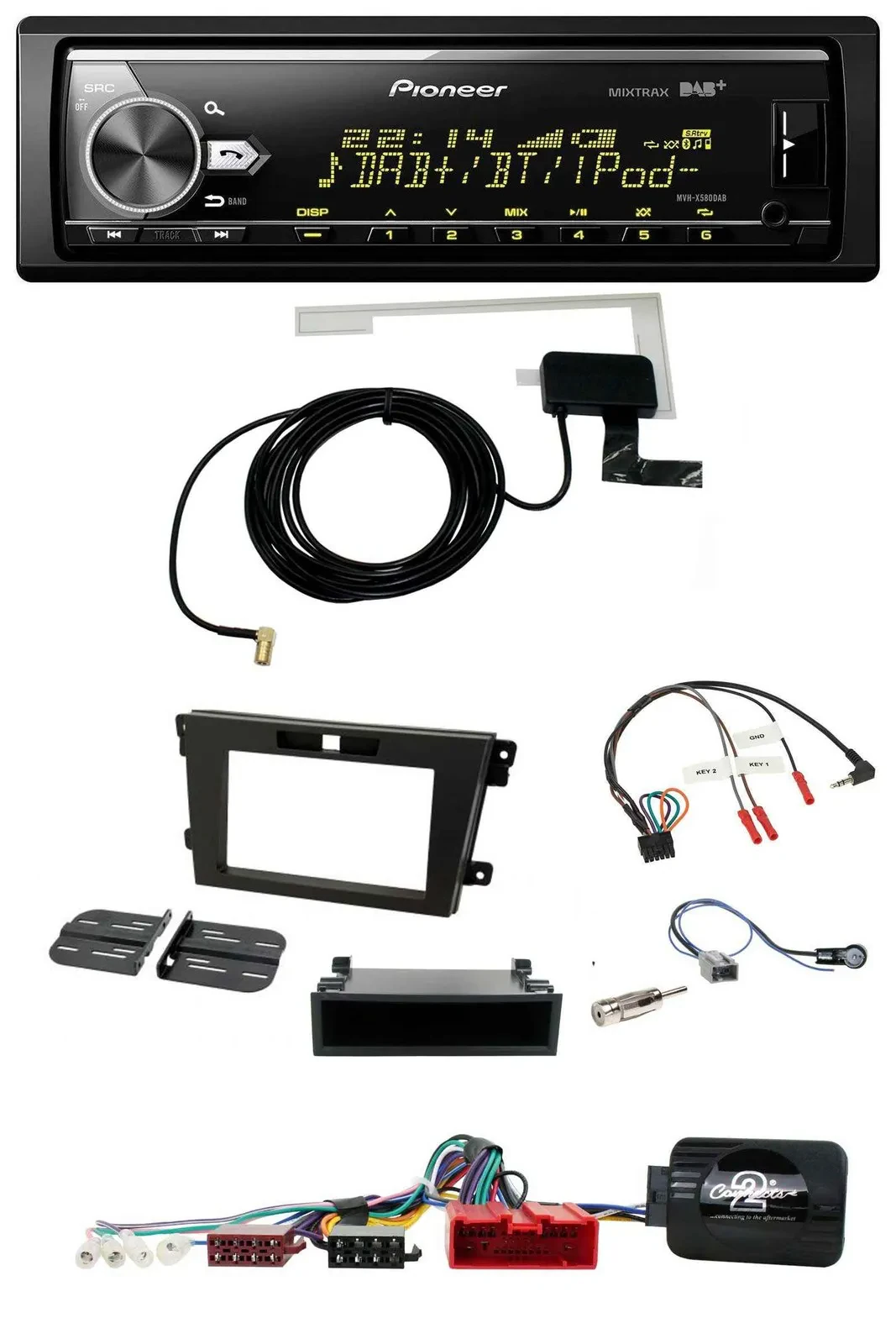 Pioneer Bluetooth DAB USB Lenkrad Autoradio für Mazda CX-7 2008-2010