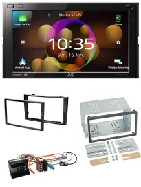 JVC DAB MP3 2DIN Bluetooth USB Autoradio für Peugeot 308 2007-09 schwarz