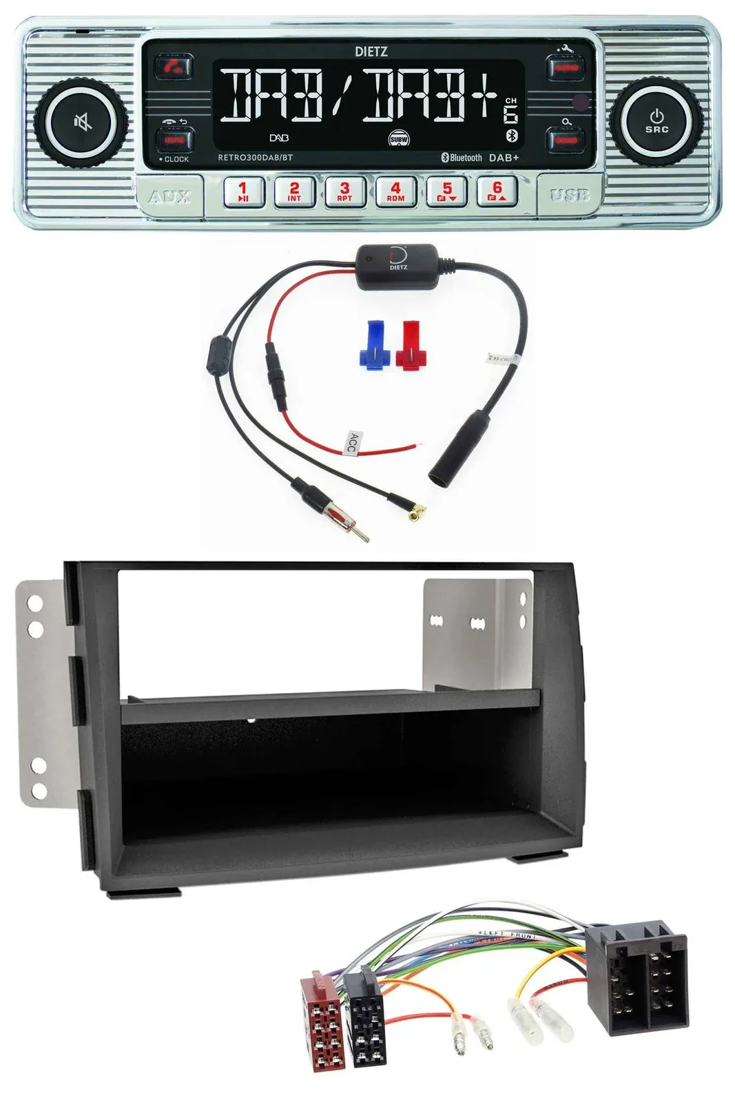 Dietz DAB USB MP3 Bluetooth Autoradio für Kia Venga (YN, ab 2009)