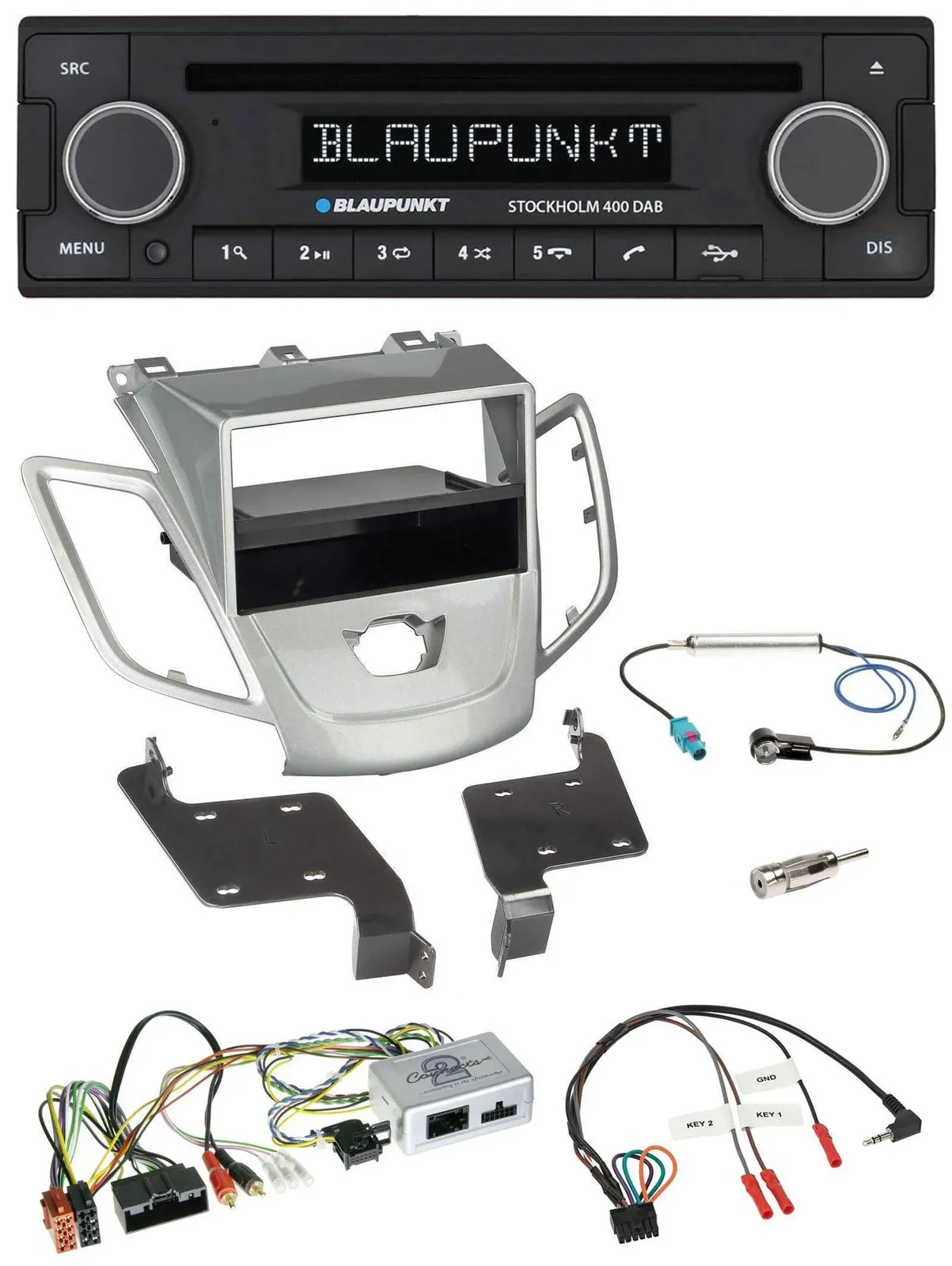 Blaupunkt Lenkrad Bluetooth DAB CD USB Autoradio für Ford Fiesta 2010-17 ohne Di