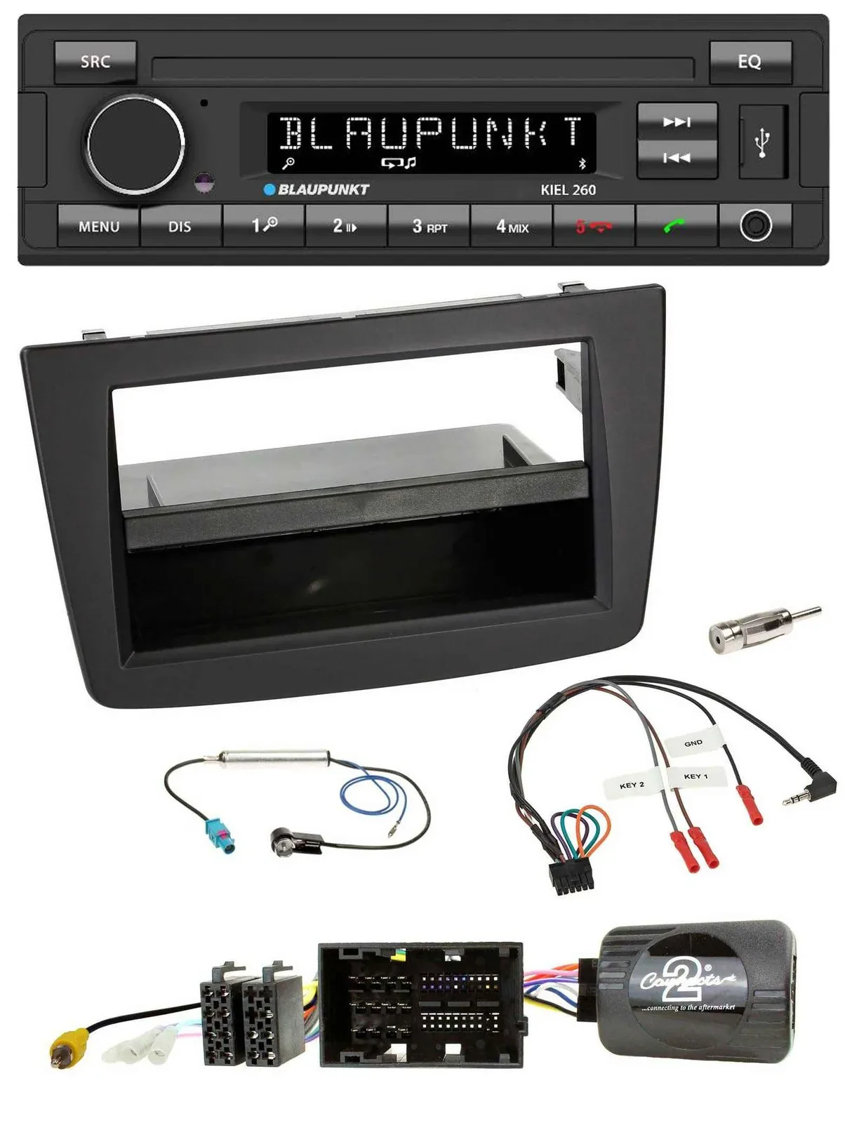 Blaupunkt USB DAB Bluetooth Lenkrad Autoradio für Alfa Mito 955 2014-2018 schwar