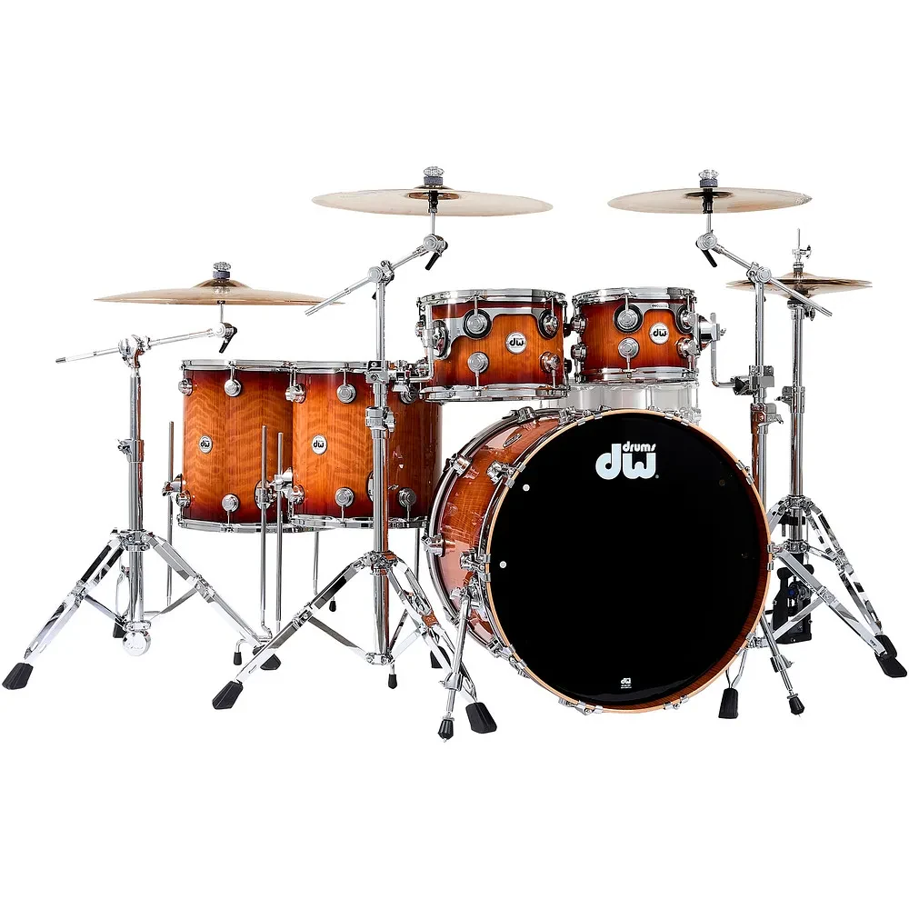DW Collector's SSC Vavona Exotic 5Piece Shell Pck w22" Bass Deep Rich Rd Brst