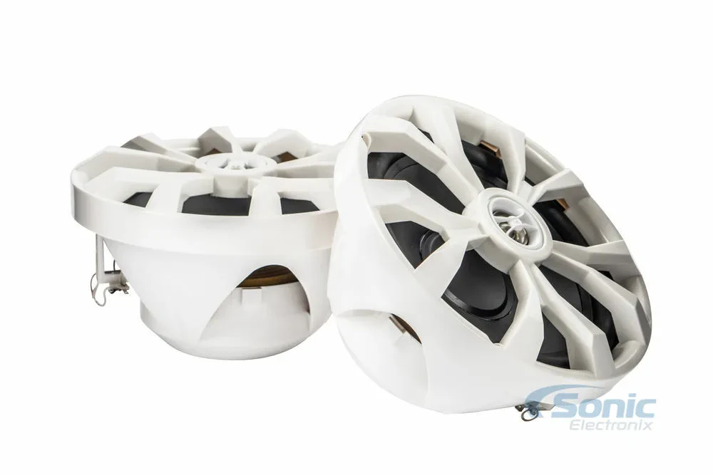 Belva BBMS8W 8” 2-Way 500 Watt White Marine Coaxial Speakers Boat ATV Motorcycle