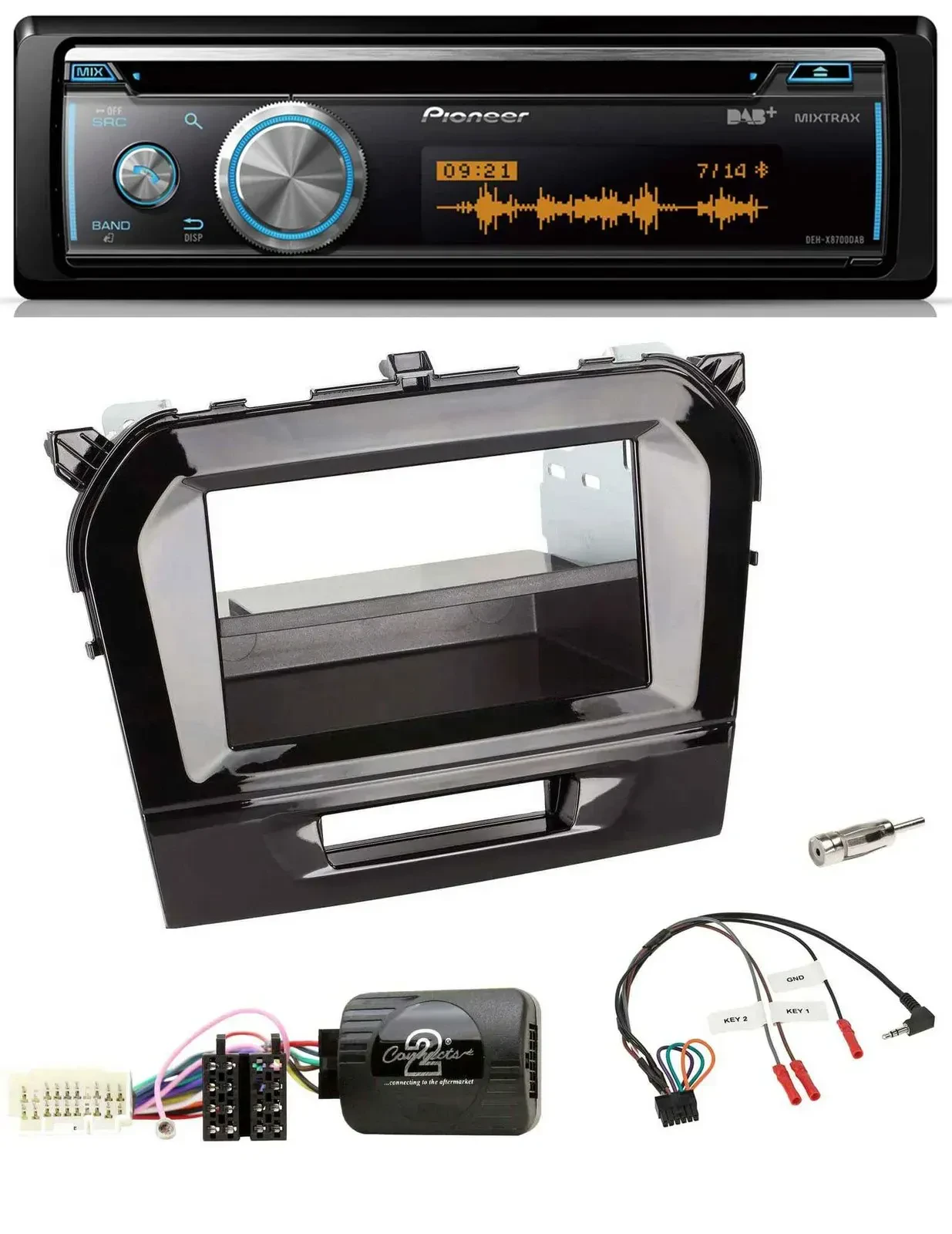 Автомагнитола для Suzuki Vitara (с 2015) Pioneer DAB, USB, CD, Bluetooth