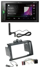 Автомагнитола Pioneer 2-DIN, DAB, Bluetooth, MP3, AUX, для Hyundai i20 (2009–2012), черный