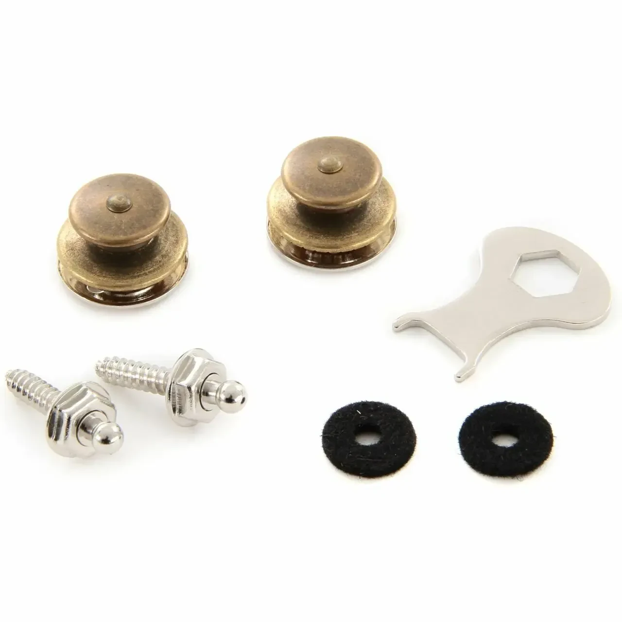 Крепление гитарного ремня LOXX BOX MUSIC Security Locks Brass (пара)