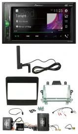 Автомагнитола для Porsche 911 (2011–2017) Pioneer 2 DIN, DAB, Bluetooth, MP3, совместима с кнопками на руле