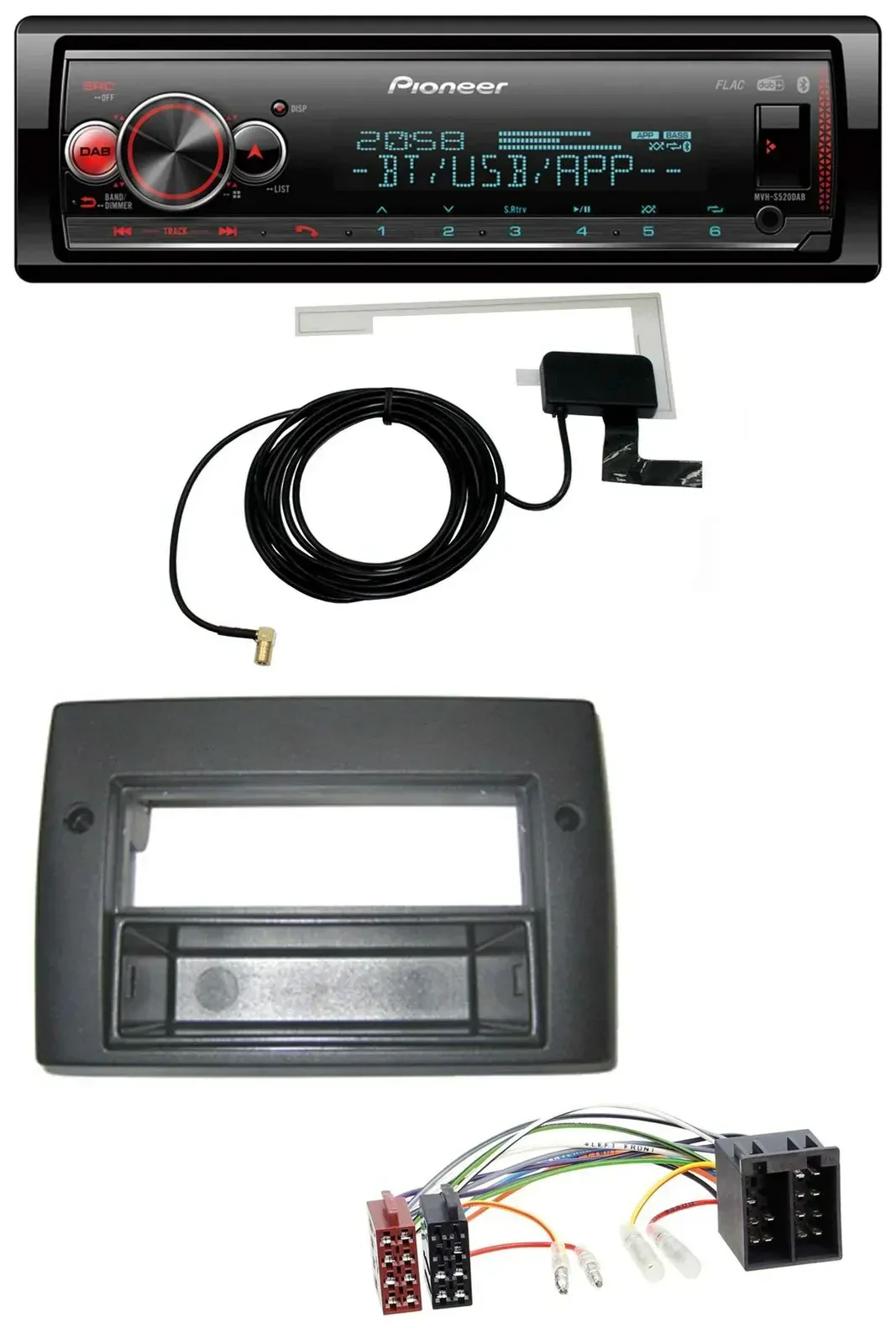 Автомагнитола Pioneer Bluetooth DAB USB MP3 для Fiat Stilo (2001–2008)