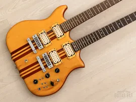 1979 Kawai F-1 Double Neck Vintage Guitar Natural, Neck Through w/ Case