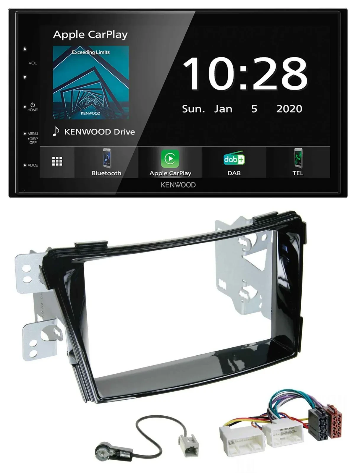 Kenwood Bluetooth MP3 DAB USB 2DIN Autoradio für Hyundai i40 VF ab 11 Klavierlac