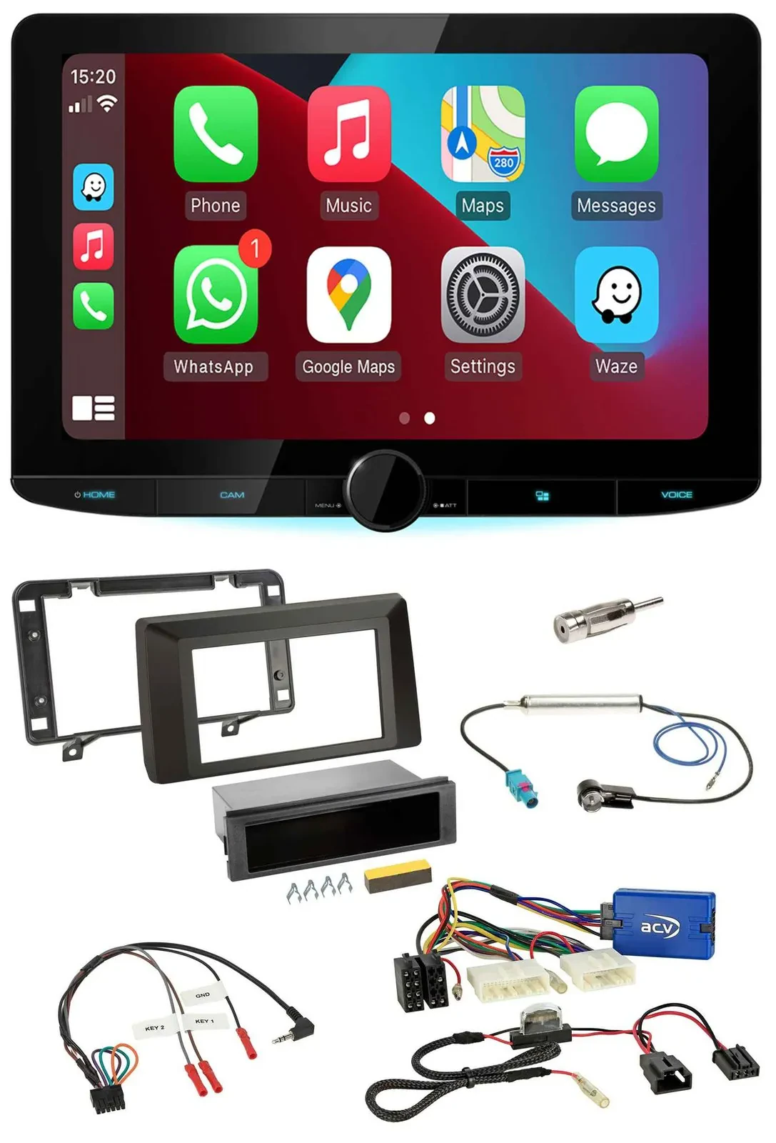 Kenwood Lenkrad USB DAB Bluetooth Autoradio für Dacia Duster ab 2021