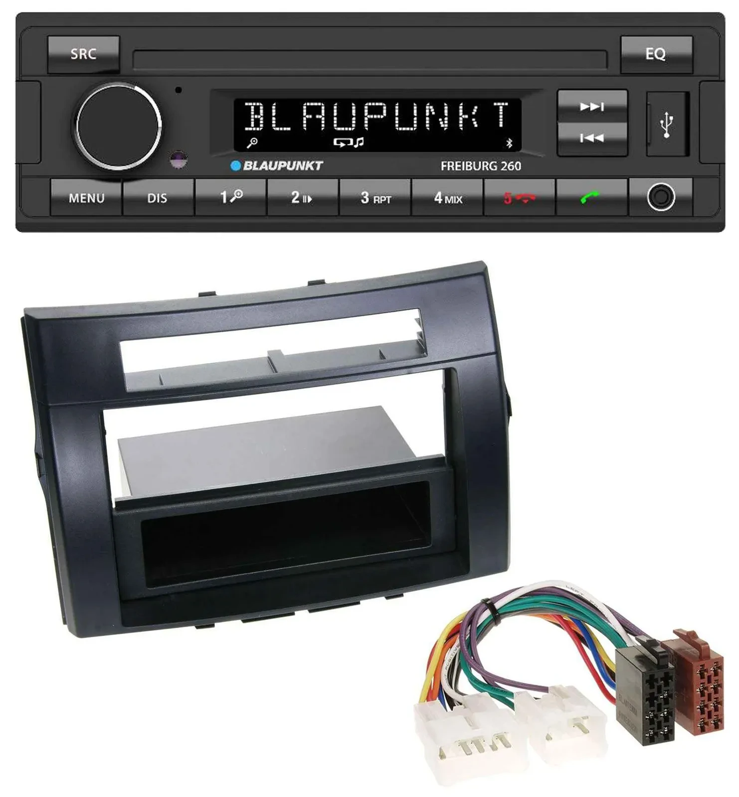 Автомагнитола для Toyota Corolla Verso 2004–2009 Blaupunkt AUX, Bluetooth, MP3, USB черная