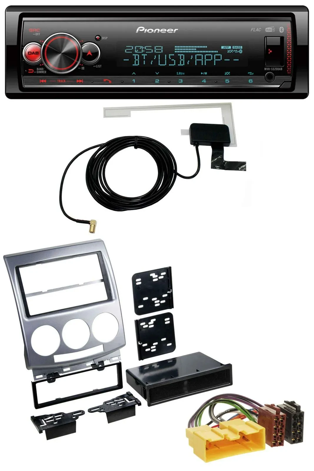 Pioneer Bluetooth DAB USB MP3 Autoradio für Mazda 5 (2005-2010)