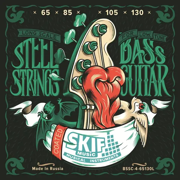 Струны для бас-гитары SKIFMUSIC BSSC-4-65130L 65-130
