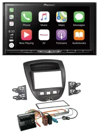 Pioneer 2DIN MP3 USB DAB DVD Bluetooth Autoradio für Citroen C1 Peugeot 107 Toyo