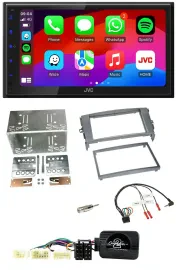 JVC Bluetooth USB Lenkrad 2DIN DAB Autoradio für Toyota Auris 2007-2011 anthrazi
