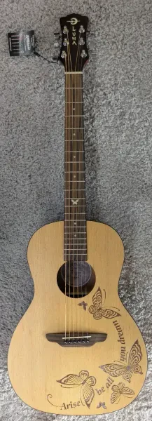 Luna High Tide Exotic Mahogany Top Nylon String Cutaway Acoustic Electric Guitar