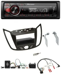 Pioneer MP3 1DIN DAB USB Lenkrad Autoradio für Ford C-Max Kuga braun