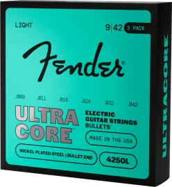 Fender Ultracore NPS 3-Pack 4250 Bullet End Electric Guitar Strings 9-42
