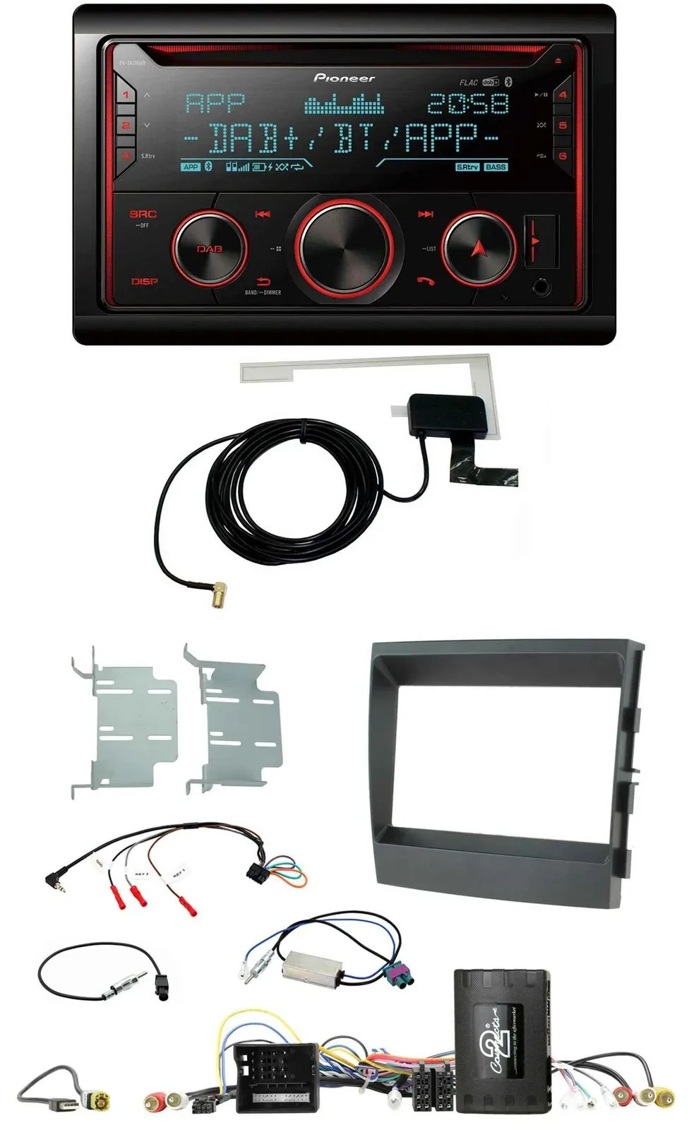 Автомагнитола для Porsche Panamera Pioneer 2-DIN, DAB, USB, CD, Bluetooth, управление с руля (2009–2016)