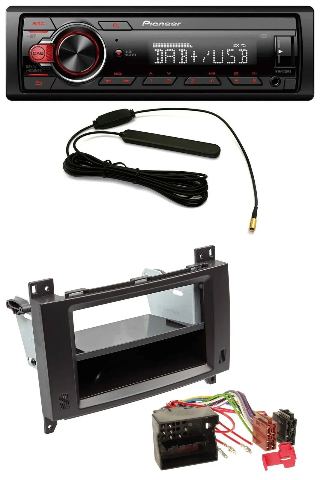 Pioneer MP3 DAB 1DIN AUX USB Autoradio für Mercedes A- B-Klasse Vito Profiversio