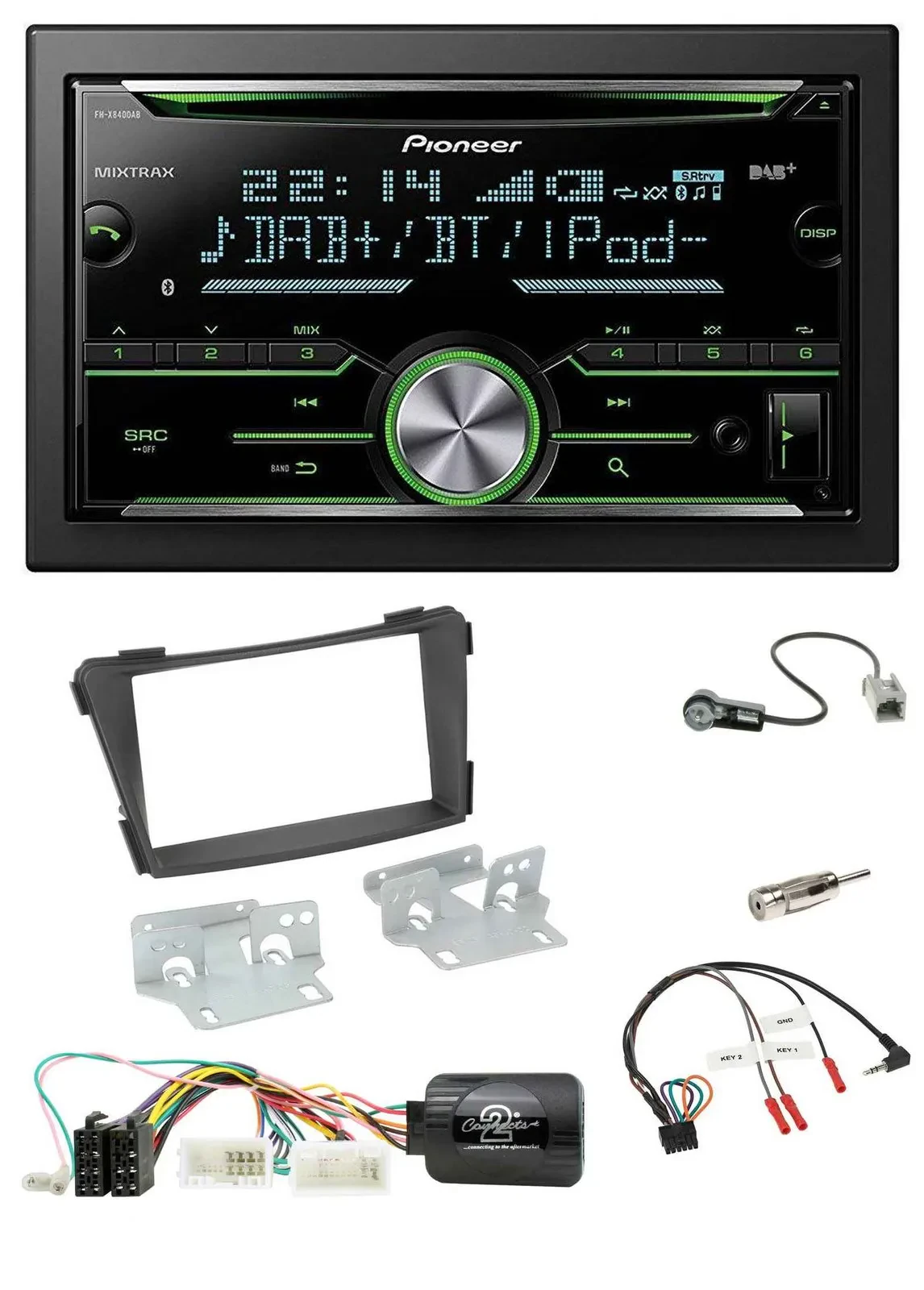 Pioneer Bluetooth Lenkrad DAB 2DIN USB CD Autoradio für Hyundai i40 VF ab 2011 s