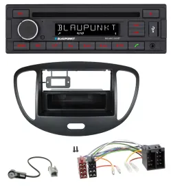 Blaupunkt MP3 USB CD Bluetooth AUX Autoradio für Hyundai i10 (2008-2013) schwarz