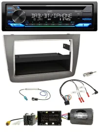 JVC Bluetooth Lenkrad USB DAB CD Autoradio für Alfa Mito 2014-2018 955 silber